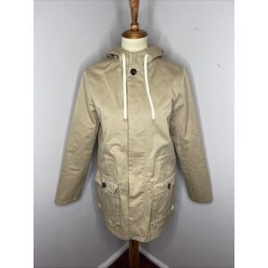 Mens A.P.C. Kakhi Hooded Trench Jacket Small‎ S